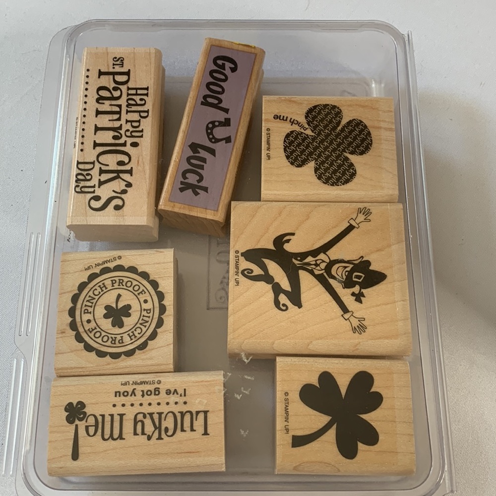 Stampin' Up PINCH PROOF Mounted Wood Stamp Set RETIRED